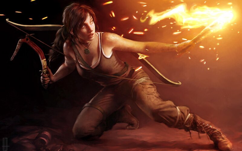 Woman with Bow and Torch