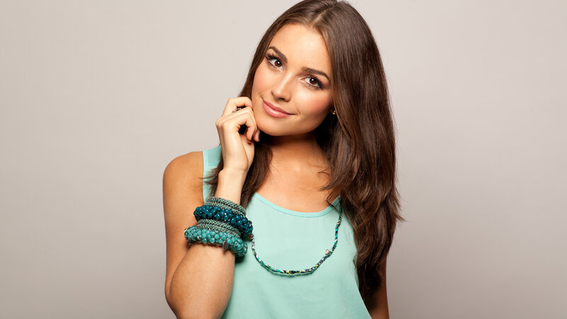 Woman with Bracelets — Teal