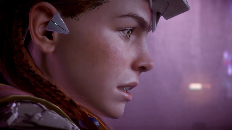 Woman with Braid and Earpiece