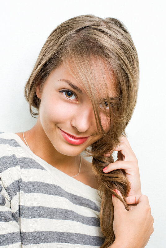 woman with braided hair