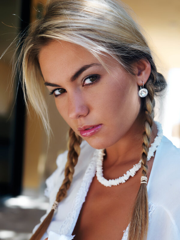 woman with braided hair