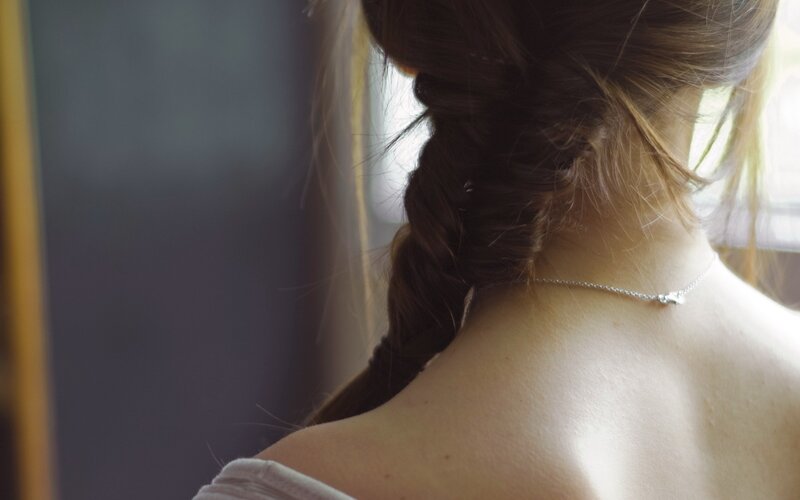 woman with braided hair