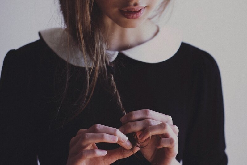 woman with braided hair