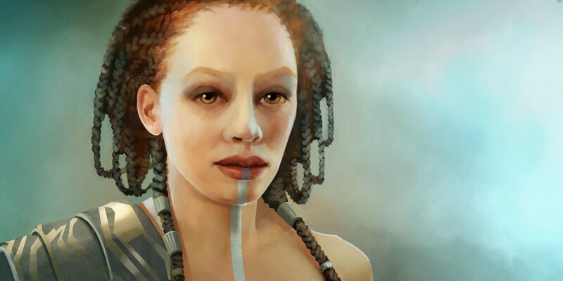 woman with braided hair
