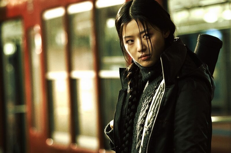 Woman with Braided Hair — Black, Dramatic, Night