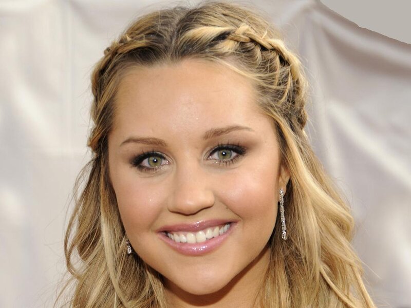 Woman with Braided Hair — Blonde, Happy