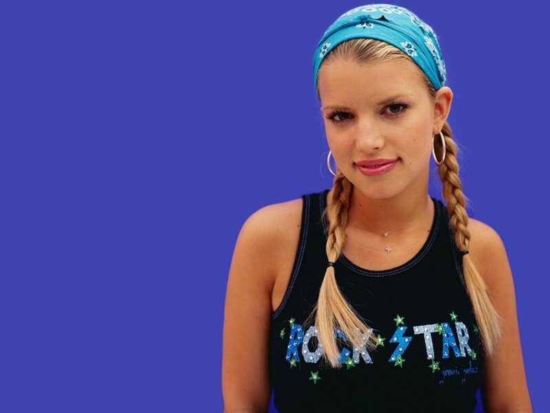 Woman with Braided Hair — Blue, Neutral, Photograph