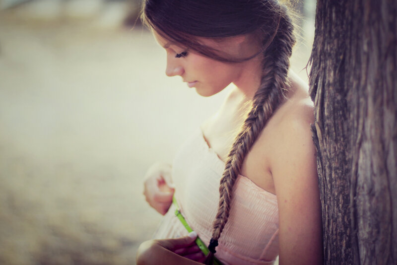 Woman with Braided Hair — Brown, Contemplative, Afternoon