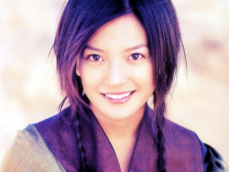 Woman with Braided Hair — Purple, Calm
