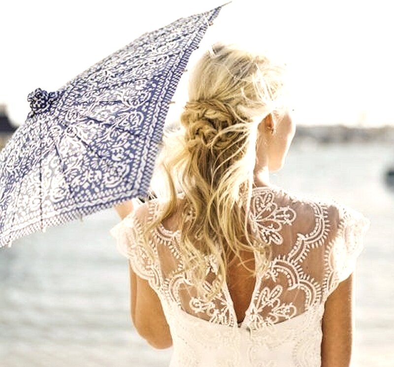 Woman with Braided Hair — White, Serene, Afternoon