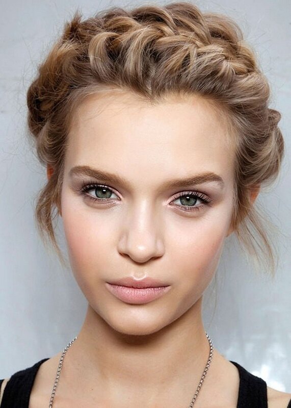 woman with braided hairstyle