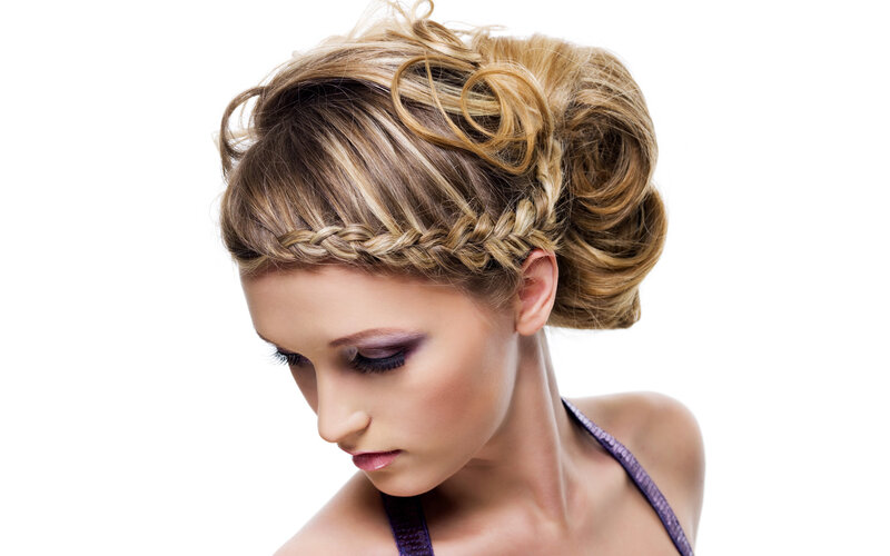 Woman with Braided Hairstyle — Blonde