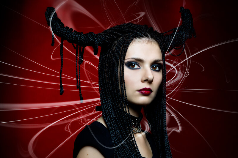 Woman with Braided Horns