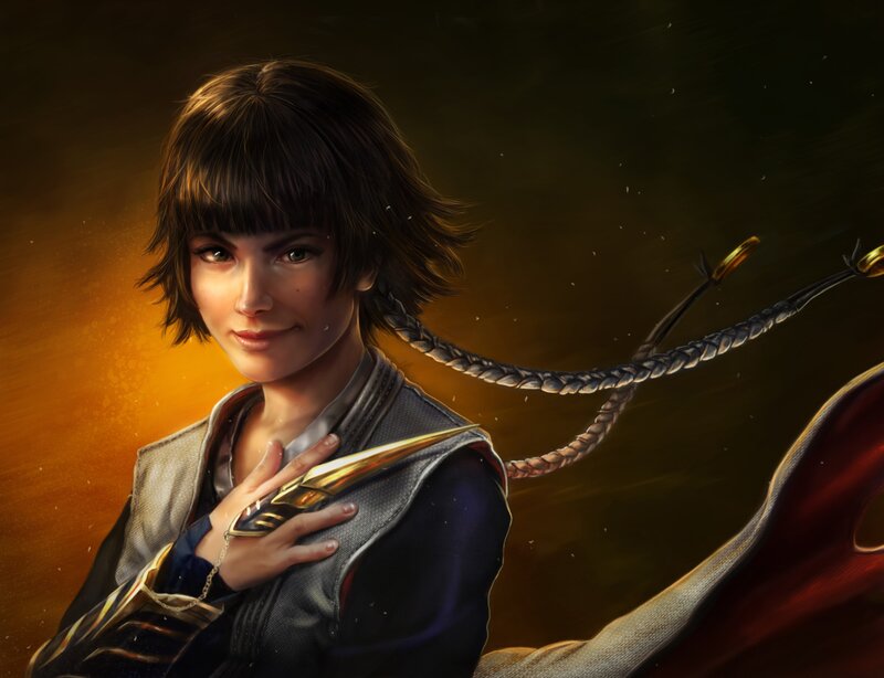 Woman with Braided Whip