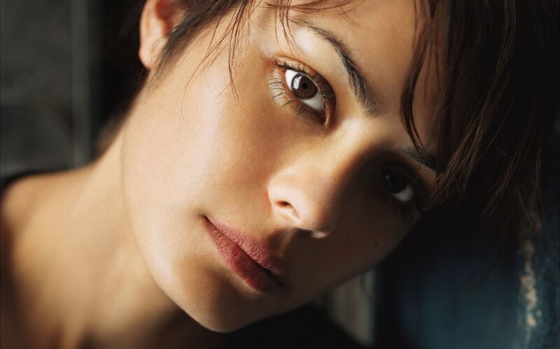 woman with brown eyes looking at camera