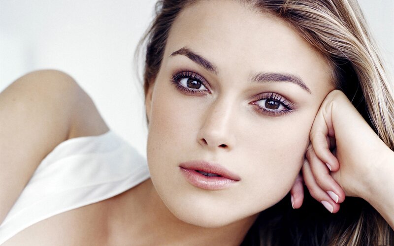 woman with brown eyes resting