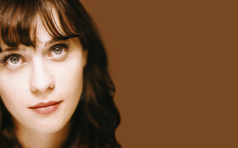 woman with brown hair and blue eyes