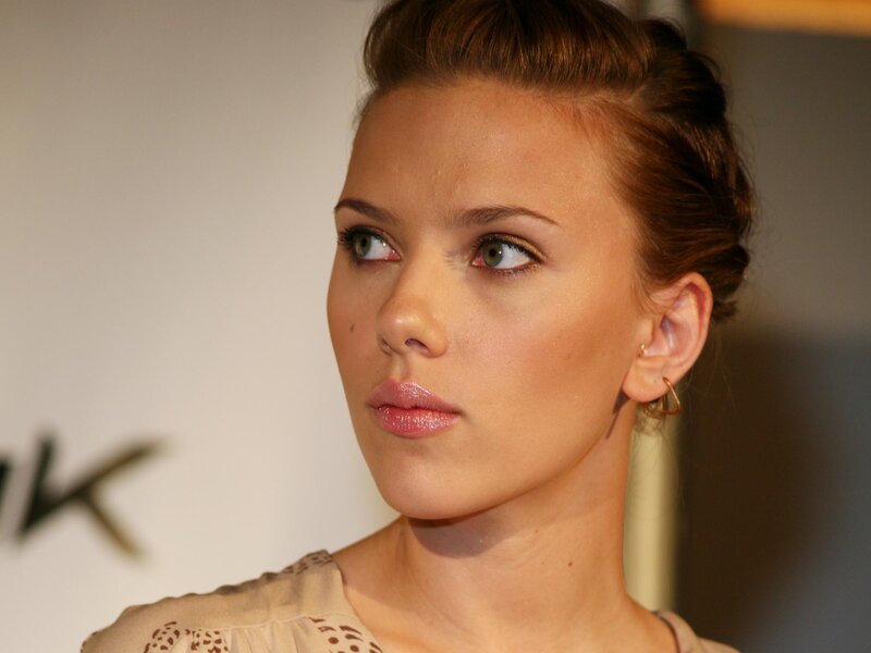 Woman with Brown Hair — Beige, Neutral, Photograph, Earring