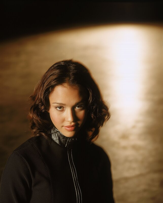 Woman with Brown Hair — Black, Dramatic, Photograph, Black Jacket