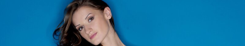 Woman with Brown Hair — Blue, Photograph