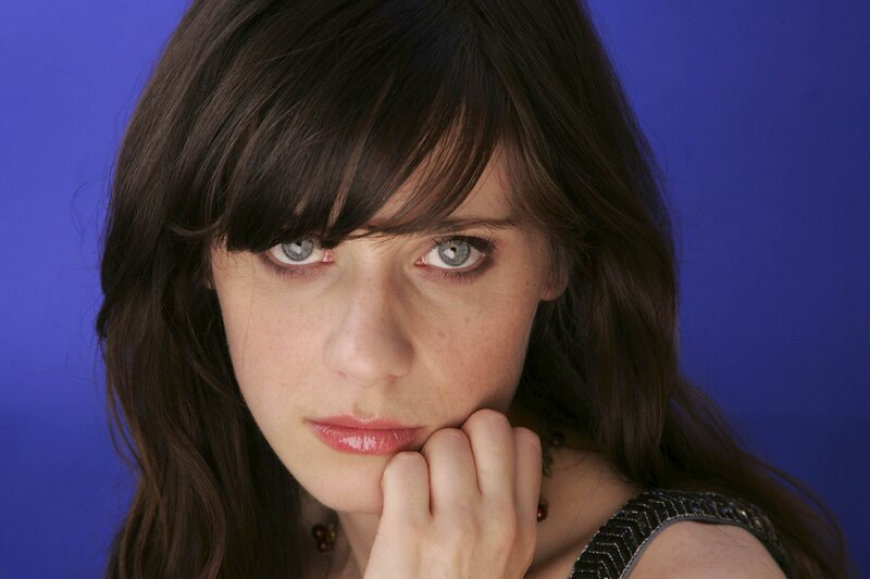 Woman with Brown Hair — Blue, Serious, Photograph, Hand