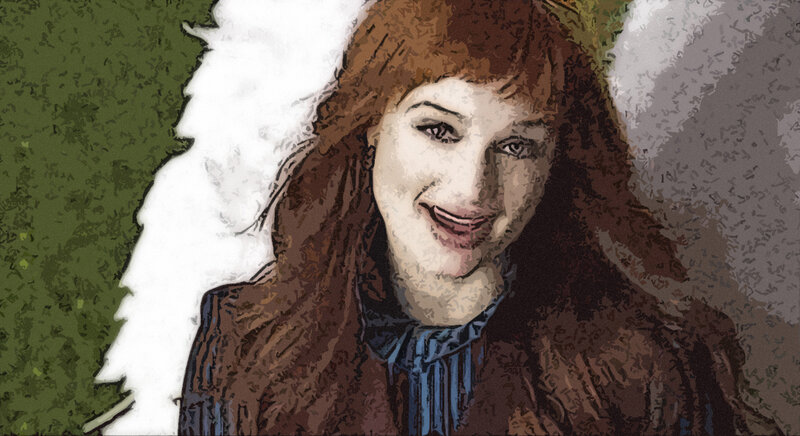 Woman with Brown Hair — Calm, Digital Art, Coat