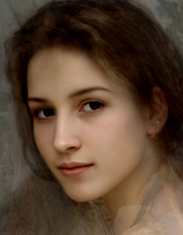 Woman with Brown Hair — Calm, Painting