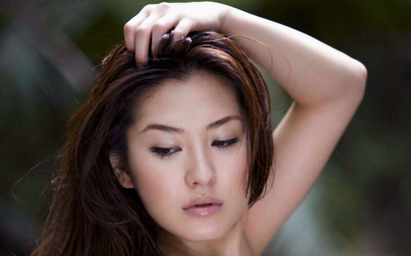 Woman with Brown Hair — Calm, Photograph, Arm