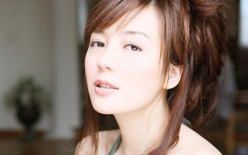 Woman with Brown Hair — Calm, Photograph, Earring, Blouse