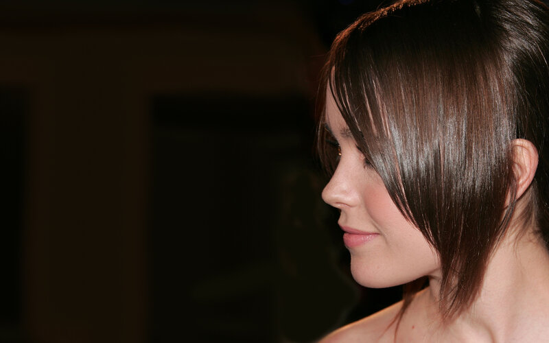 Woman with Brown Hair — Calm, Photograph, Shoulder, Profile