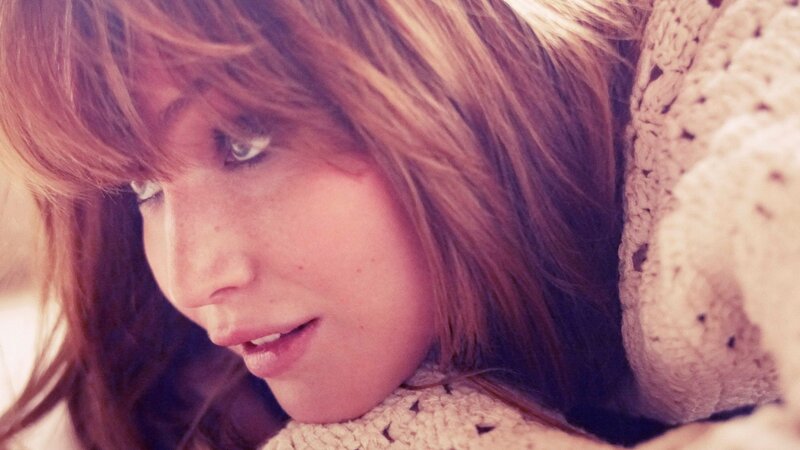 Woman with Brown Hair — Calm, Photograph, Sweater, Pillow