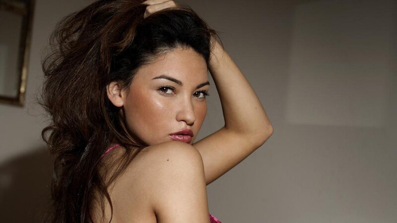 Woman with Brown Hair — Confident, Photograph, Shoulder, Wall