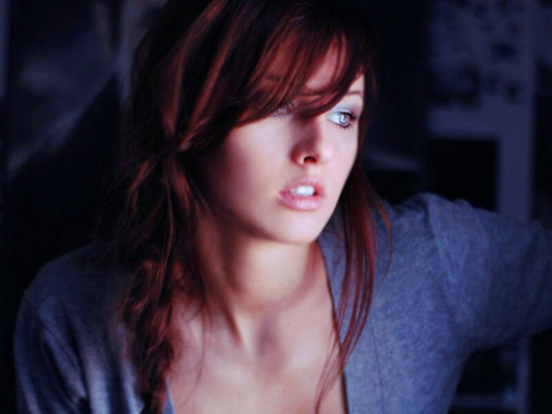 Woman with Brown Hair — Dramatic, Night