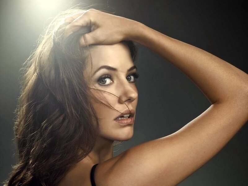 Woman with Brown Hair — Dramatic, Photograph, Arm, Shoulder