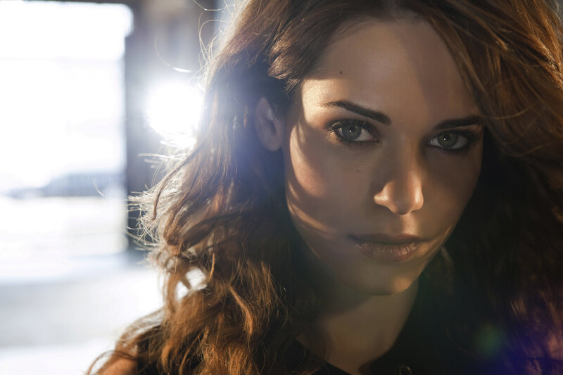 Woman with Brown Hair — Dramatic, Photograph, Eyes, Light, Black