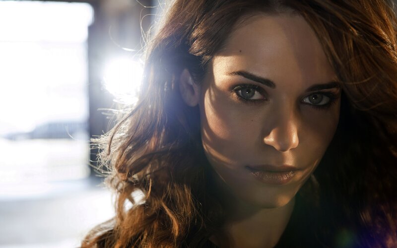 Woman with Brown Hair — Dramatic, Photograph, Eyes, Light