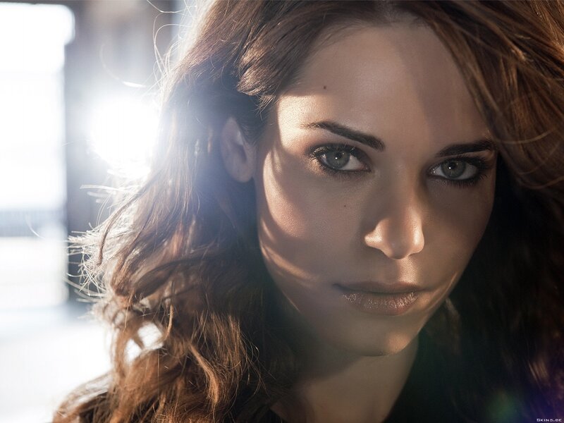 Woman with Brown Hair — Dramatic, Photograph, Eyes, Light, White, Black