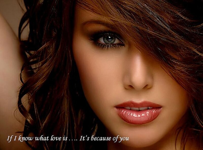 Woman with Brown Hair — Dramatic, Photograph, Eyes, Lips