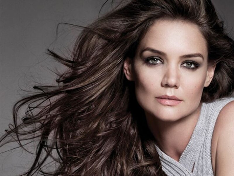 Woman with Brown Hair — Dramatic, Photograph, Makeup, Gray Top