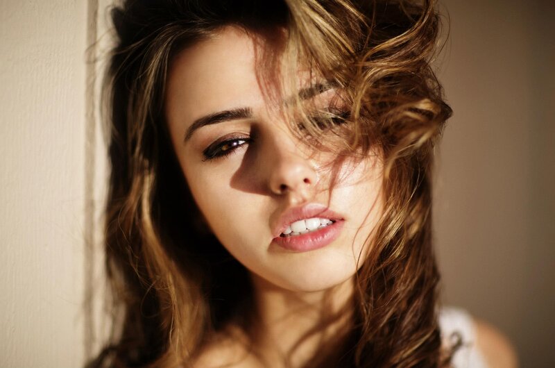 Woman with Brown Hair — Dramatic, Wall