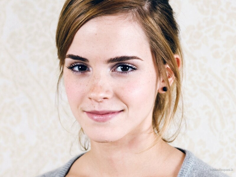 Woman with Brown Hair — Gray, Neutral, Photograph, Earring, Sweater