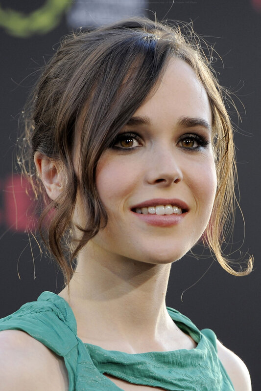 Woman with Brown Hair — Green, Neutral, Photograph, Green Dress, Makeup