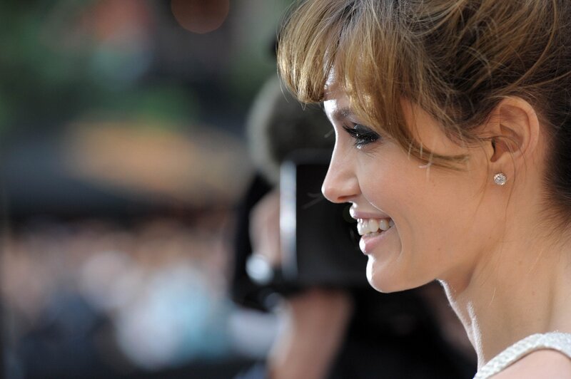 Woman with Brown Hair — Happy, Photograph, Earring, Camera