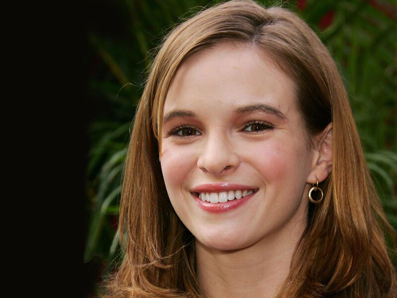 Woman with Brown Hair — Happy, Photograph, Earring