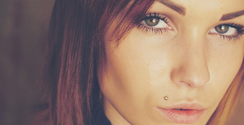Woman with Brown Hair — Intense, Photograph, Eyes, Piercing