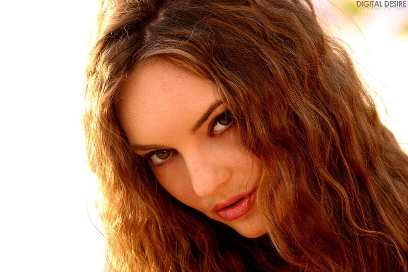 Woman with Brown Hair — Intense, Sunset
