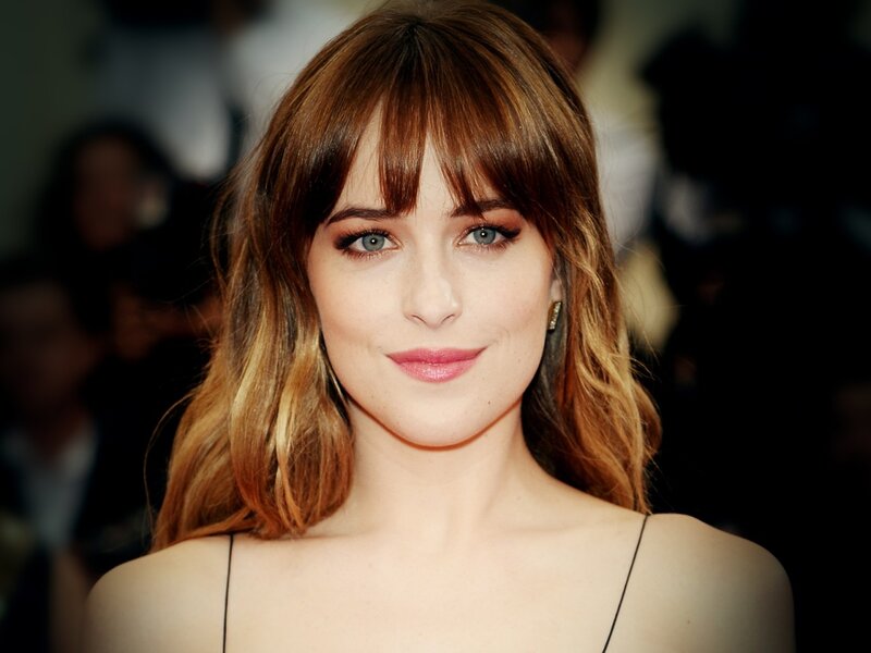 Woman with Brown Hair — Neutral, Photograph, Bangs, Earring