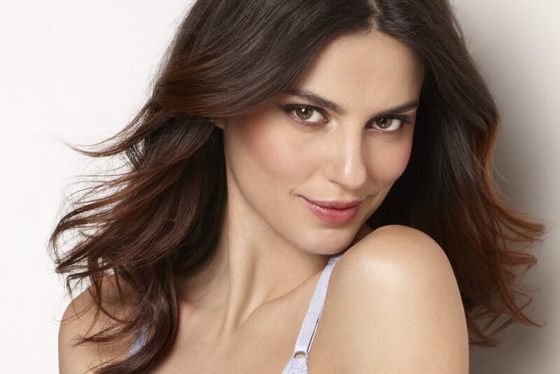 Woman with Brown Hair — Neutral, Photograph, Bra