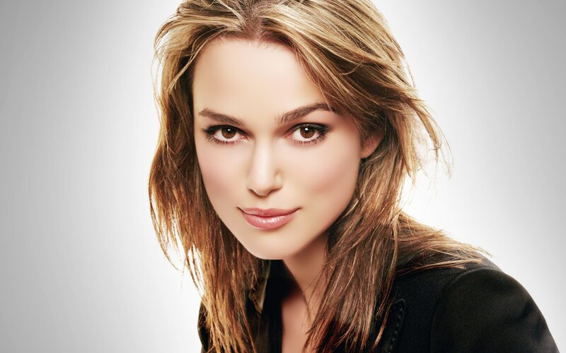 Woman with Brown Hair — Neutral, Photograph, Brown Hair, Black Top, Studio Lighting