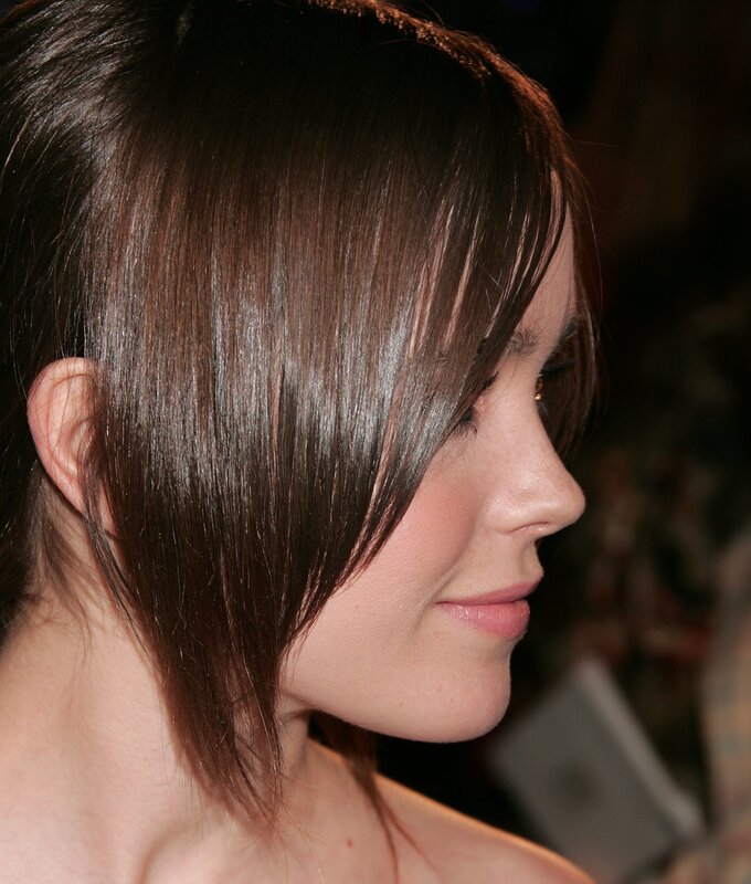 Woman with Brown Hair — Neutral, Photograph, Ear, Shoulder
